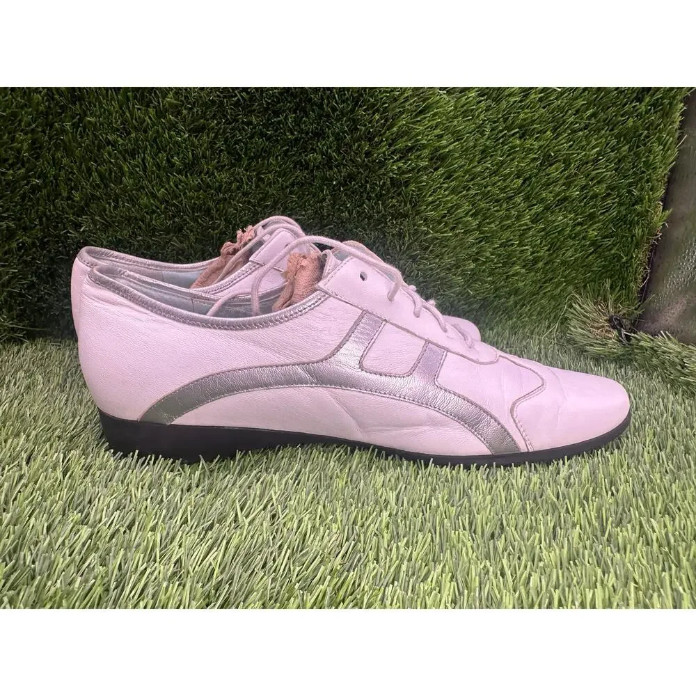 Mephisto Athletic Sneaker Shoes Women's 9.5 White Leather Walking Runoff CoolAir